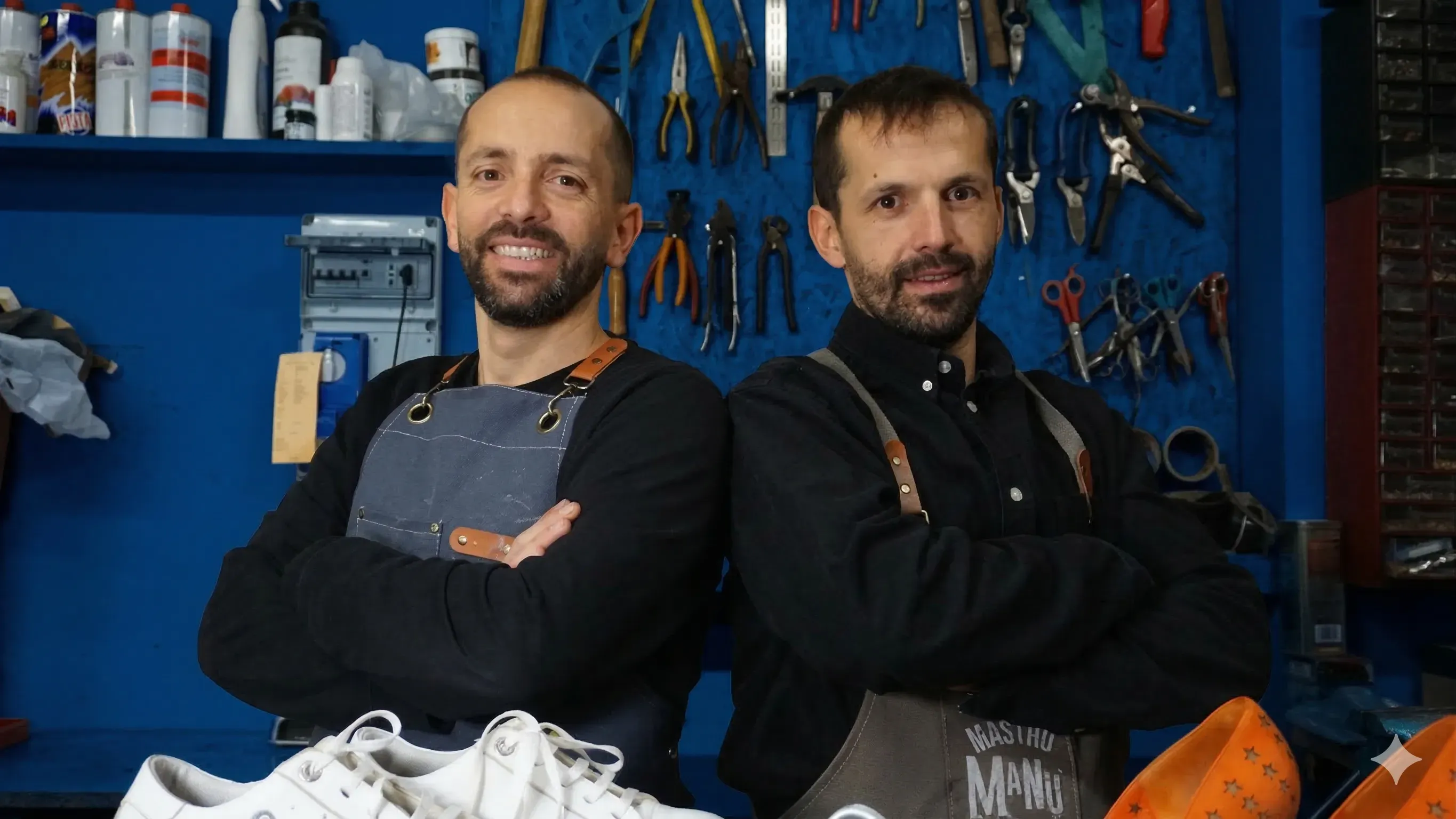 Maestro calzolaio al lavoro